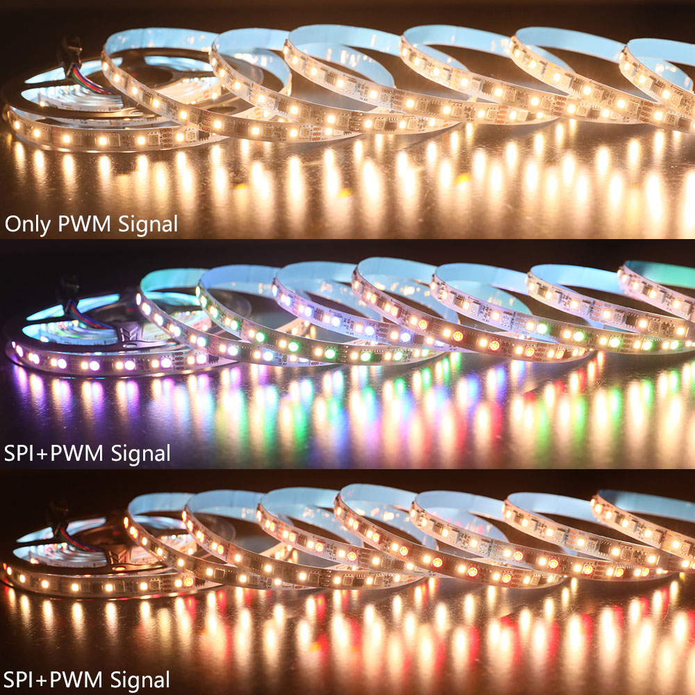 WS2811 DC12V Addressable RGB+White Color Chasing LED Lights Strip WS2811 DC12V Addressable RGB+White Color Chasing LED Lights Strip